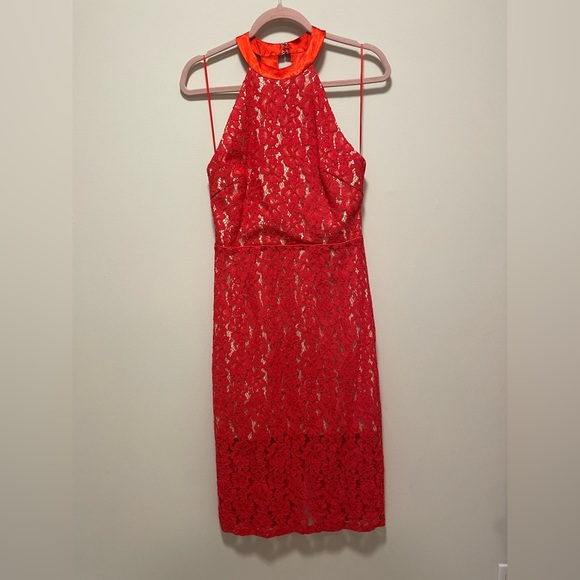 EUC ABS Collection beautiful red lace dress - Picture 1 of 3